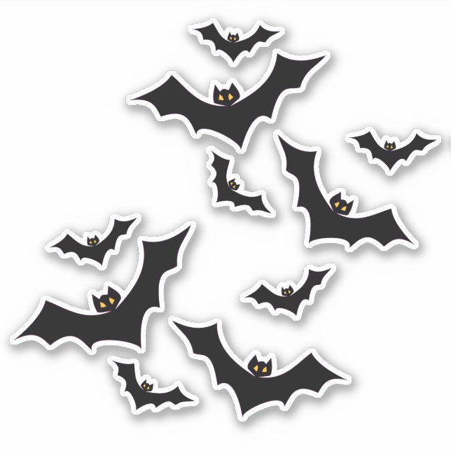 Sticker Hallowen Black Bats (Devant)