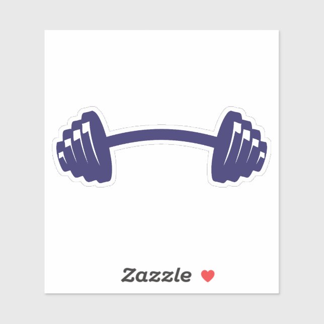 Sticker haltere barre tordu musculation bodybuilding  (Feuille)