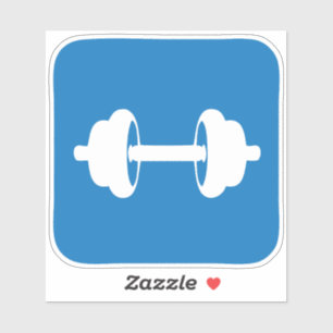 Sticker haltere musculation icone 1105