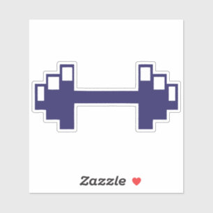 Sticker haltere musculation icone 2604
