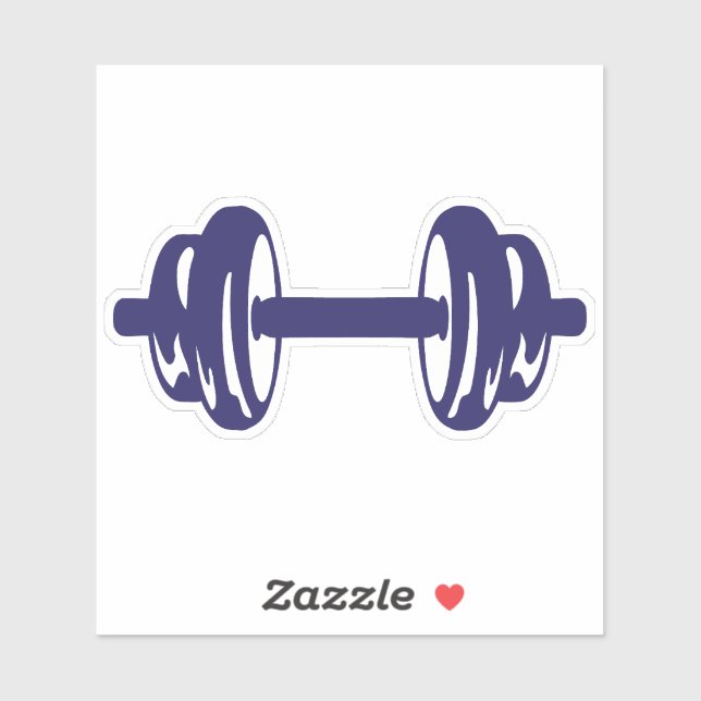 Sticker haltere musculation poids bodybuilding (Feuille)