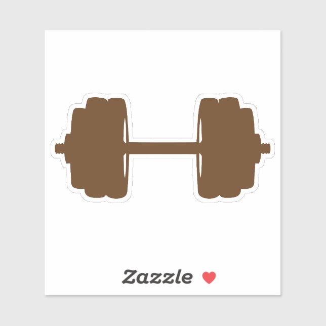 Sticker haltere musculation poids bodybuilding  (Feuille)