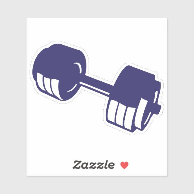 Sticker haltere musculation poids bodybuilding (Feuille)
