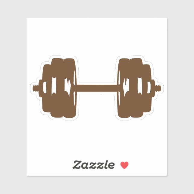 Sticker haltere musculation poids bodybuilding (Feuille)