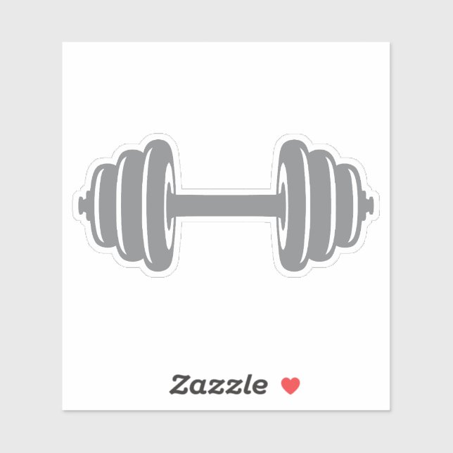 Sticker haltere musculation poids bodybuilding 10 (Feuille)