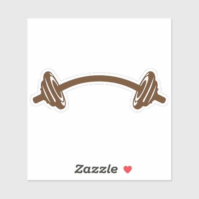 Sticker haltere musculation tordu bodybuilding 2905 (Feuille)