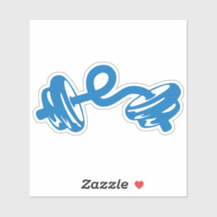 Sticker haltere tordu musculation bodybuilding