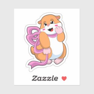 Sticker Hamster avec ruban