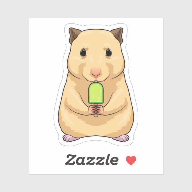 Sticker Hamster Popsicle (Feuille)