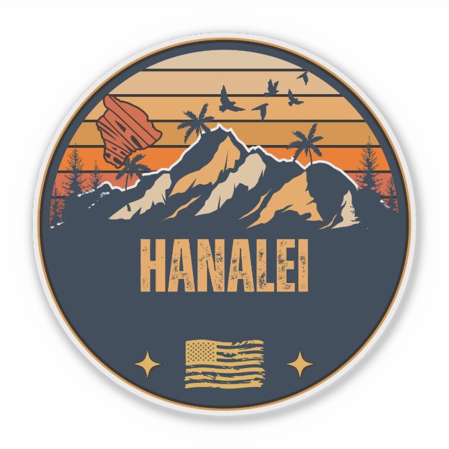 Sticker Hanalei, Hawaï (Devant)