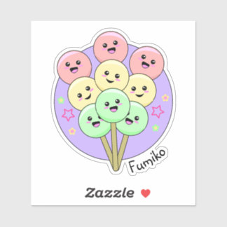 Sticker Hanami Dango Sucreries Japonaises Kawaii Nourritur