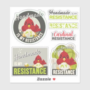 Sticker "Handmade est Ma Résistance" Collection olive lime