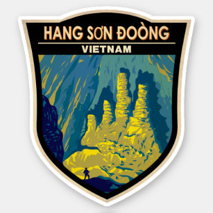 Sticker Hang Son Doong Cave Vietnam Travel Art Vintage
