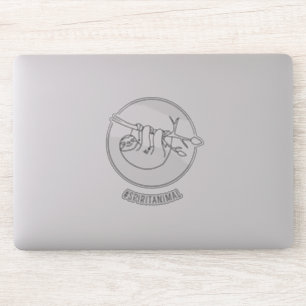 Sticker Hanging Sloth Spirit Animal drôle Vinyl Coupé