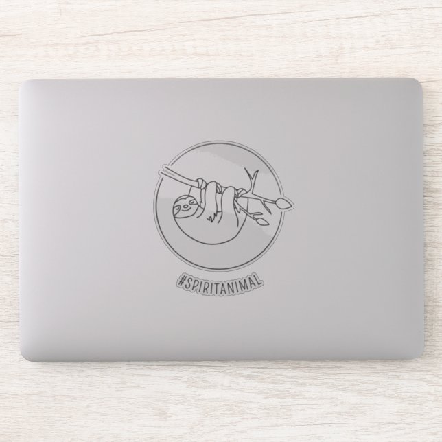 Sticker Hanging Sloth Spirit Animal drôle Vinyl Coupé (Ordinateur)