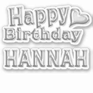 Sticker Hannah Happy Birthday