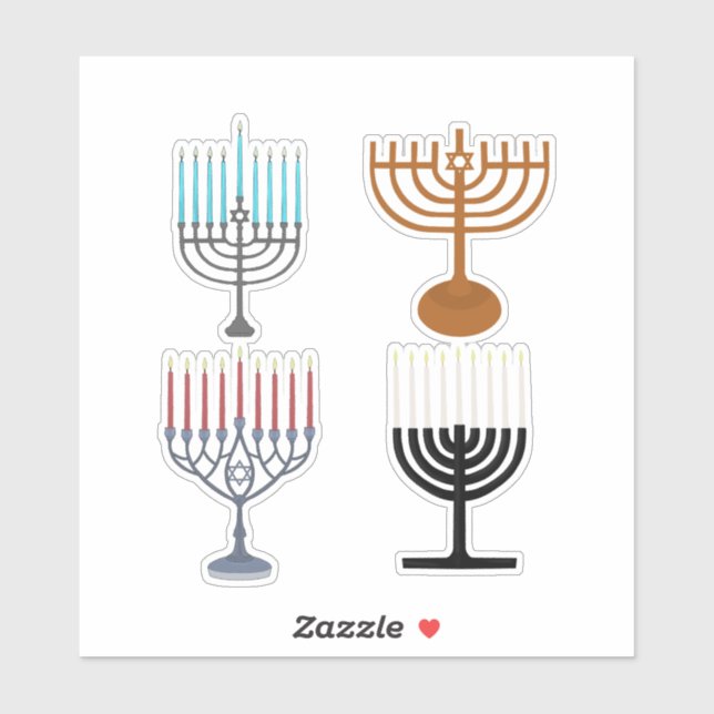 Sticker Hanukkah Judaïsme Juif Religion (Feuille)