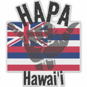 Sticker HAPA HAWAII TRIBAL HI Drapeau SHAKA