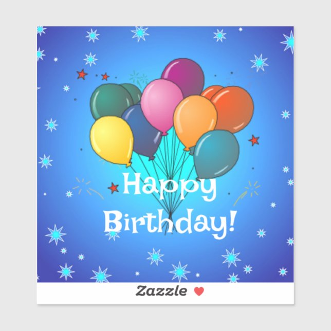 Sticker Happy Birthday...time to celebrate! (Feuille)