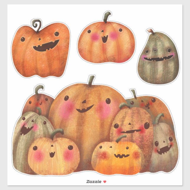 Sticker Happy Citrouille Collection - Jolie Halloween (Feuille)