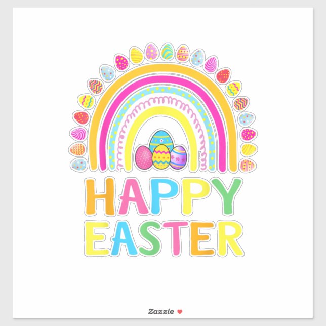 Sticker Happy Easter Bunny Easter Egg Hunt Easter Women Gi (Feuille)