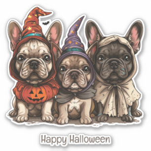 Sticker Happy Halloween Bulldogs français