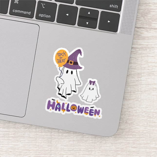 Sticker happy halloween trick or treat (Détail)