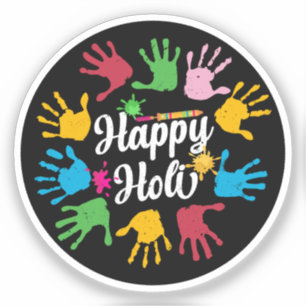 Sticker Happy Holi Hands Hindu Holi Festival Cadeaux