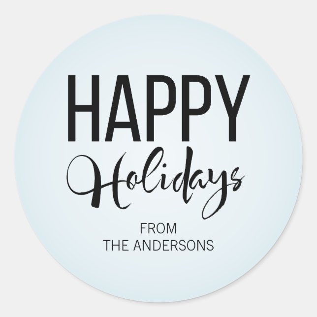 Sticker Happy Holidays Ski d'hiver (Devant)