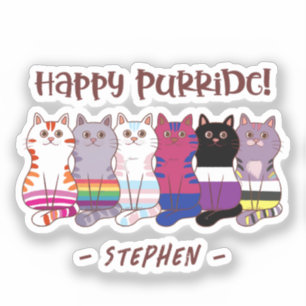 Sticker Happy Purride - LGBTQ Pride Cats