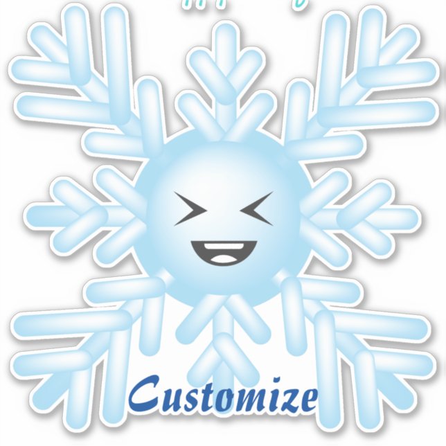 Sticker Happy Snowflake Emoticon Thunder_Cove (Devant)