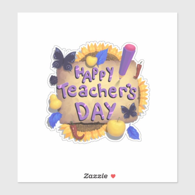 Sticker Happy Teachers Day (Feuille)