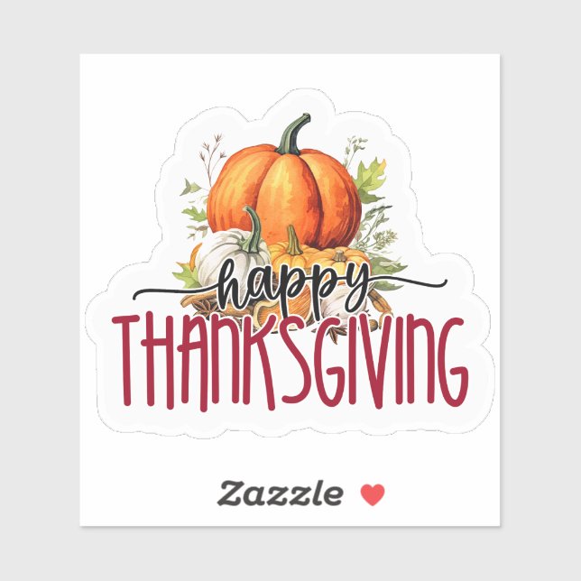 Sticker Happy Thanksgiving (Feuille)