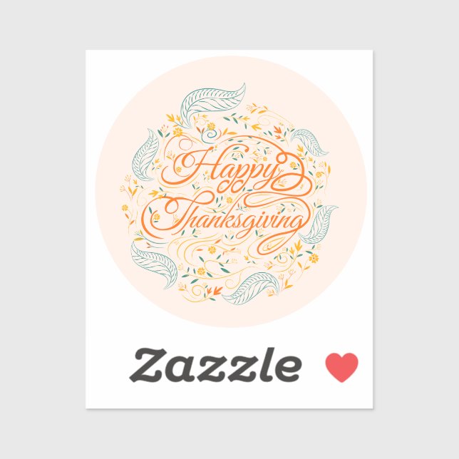 Sticker Happy Thanksgiving (Feuille)