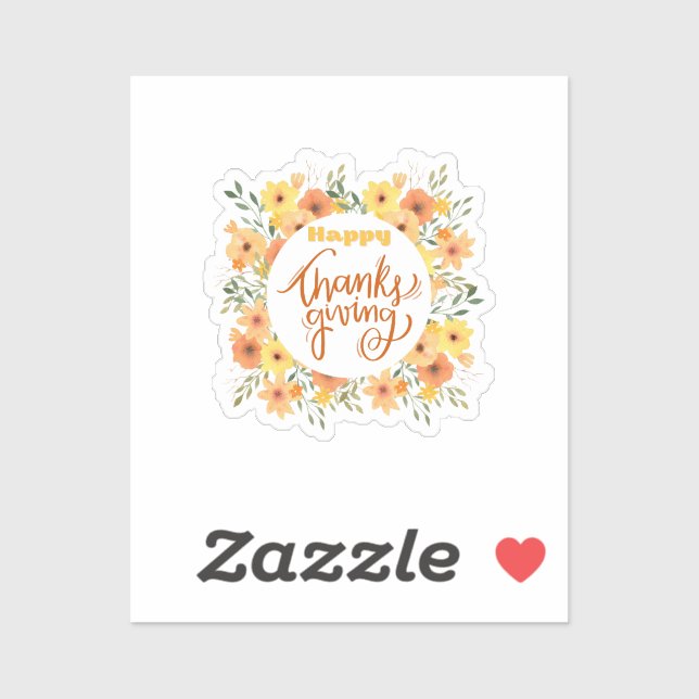 Sticker Happy Thanksgiving (Feuille)