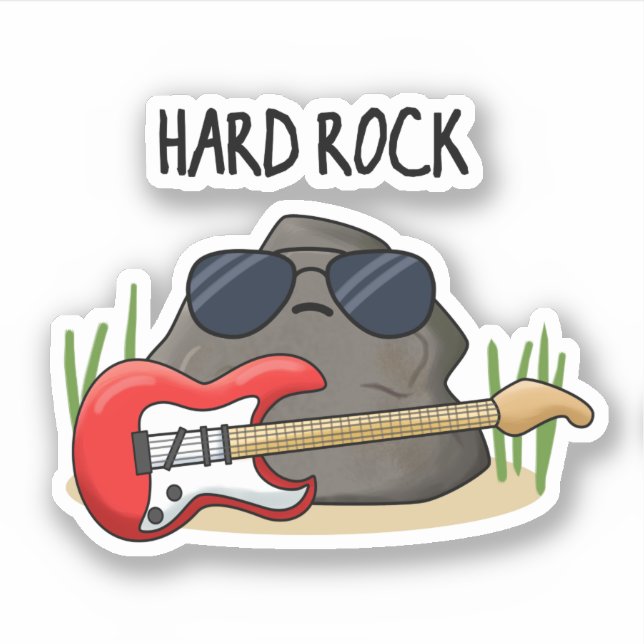 Sticker Hard Rock Funny Geology Music Pun (Devant)