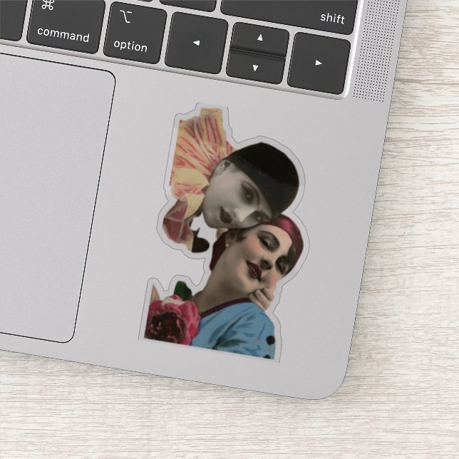 Sticker Harlequin vintage Flower Girls (Détail)