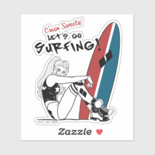 Sticker Harley Quinn - Allons surfer
