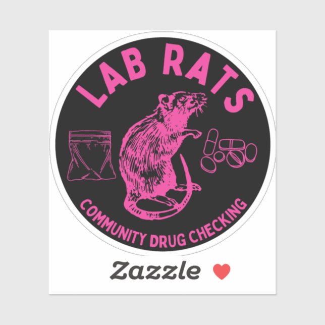 Sticker Harm Reduction Sisters Lab Rats Logo (Feuille)
