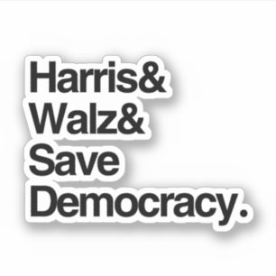 Sticker Harris et Walz et Save Democracy