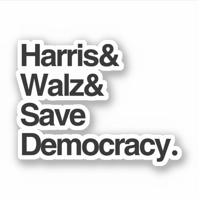 Sticker Harris et Walz et Save Democracy (Devant)