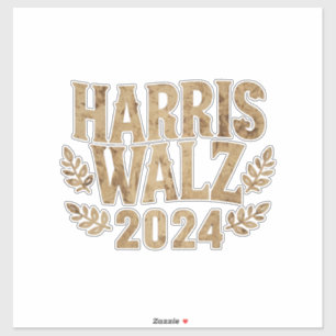Sticker Harris Tim Walz Crête Vintage Harris Valse 2024 