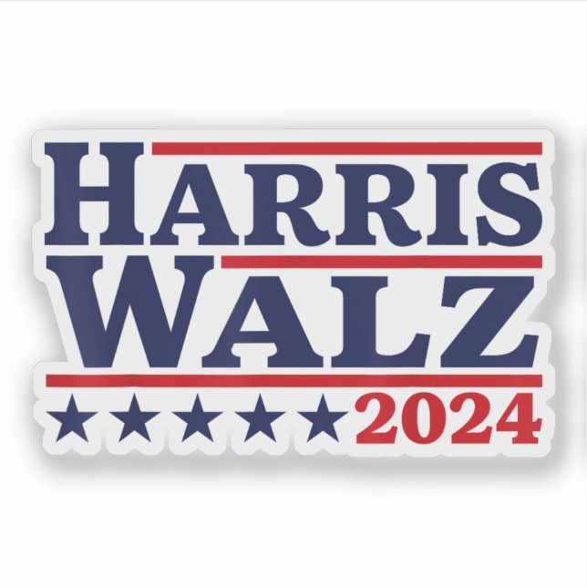 Sticker Harris Walz 2024 Président (Devant)
