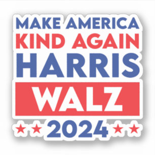 Sticker Harris Walz 2024 Rendre l'Amérique