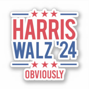 Sticker Harris Walz 24 - Évidemment