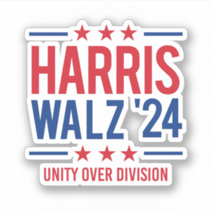 Sticker Harris Walz 24 - L'unité sur la division