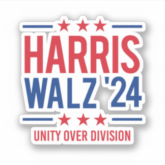 Sticker Harris Walz 24 - L'unité sur la division