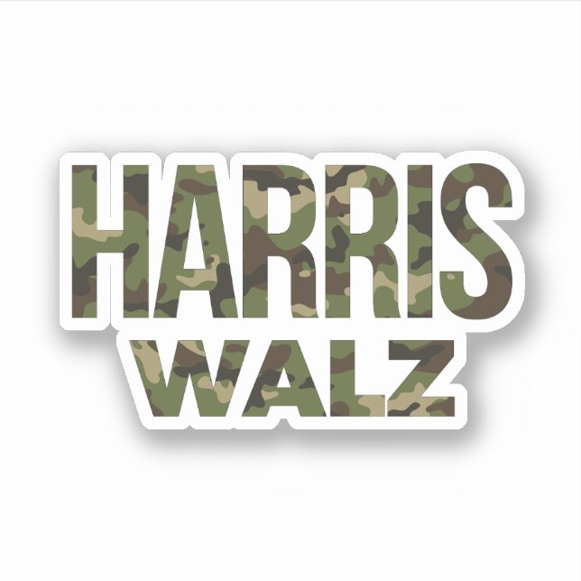 Sticker Harris Walz Camouflage 2024 (Devant)