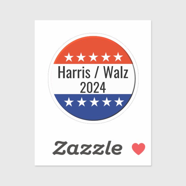 Sticker Harris Walz Élection 2024 (Feuille)