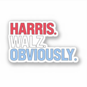 Sticker Harris Walz Évidemment